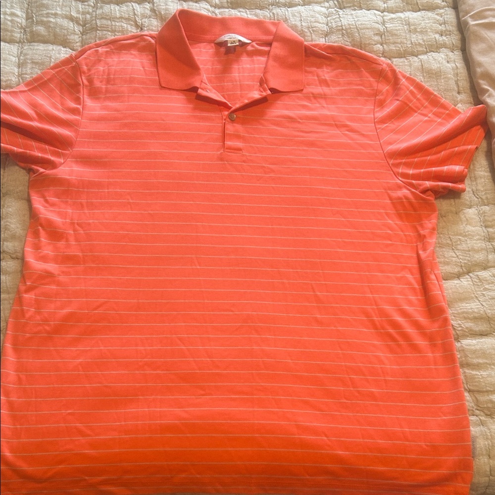 Calvin Klein Men's Orange Polo Shirt